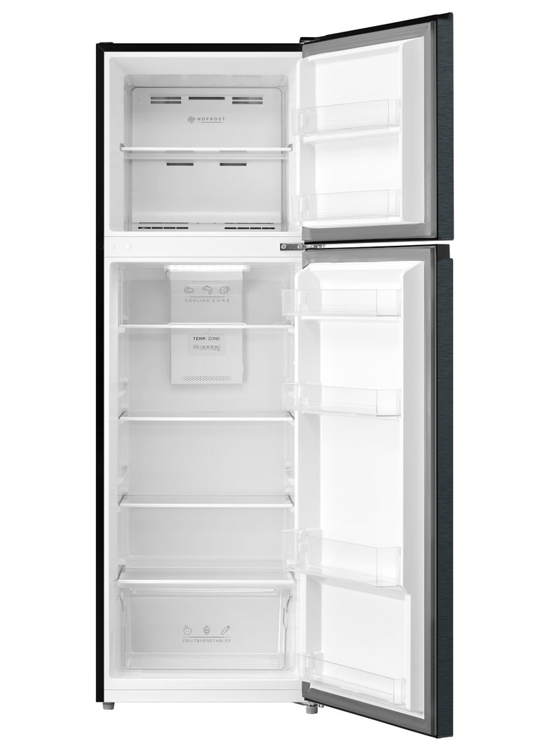 PRIME PLUS ثلاجة علوية 9.3 قدم مكعب (ثلاجة 7.3 قدم مكعب، فريزر 2 قدم مكعب)، ضاغط عاكس، بدون صقيع، تدفق هواء متعدد، فضي، 50-60 هرتز - Image 2